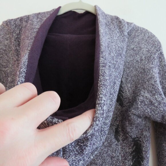 JENI MACK BC Kermode Kangaroo Hoodie Sweatshirt Dreamcatcher Heathered Purple XS - Picture 13 of 15